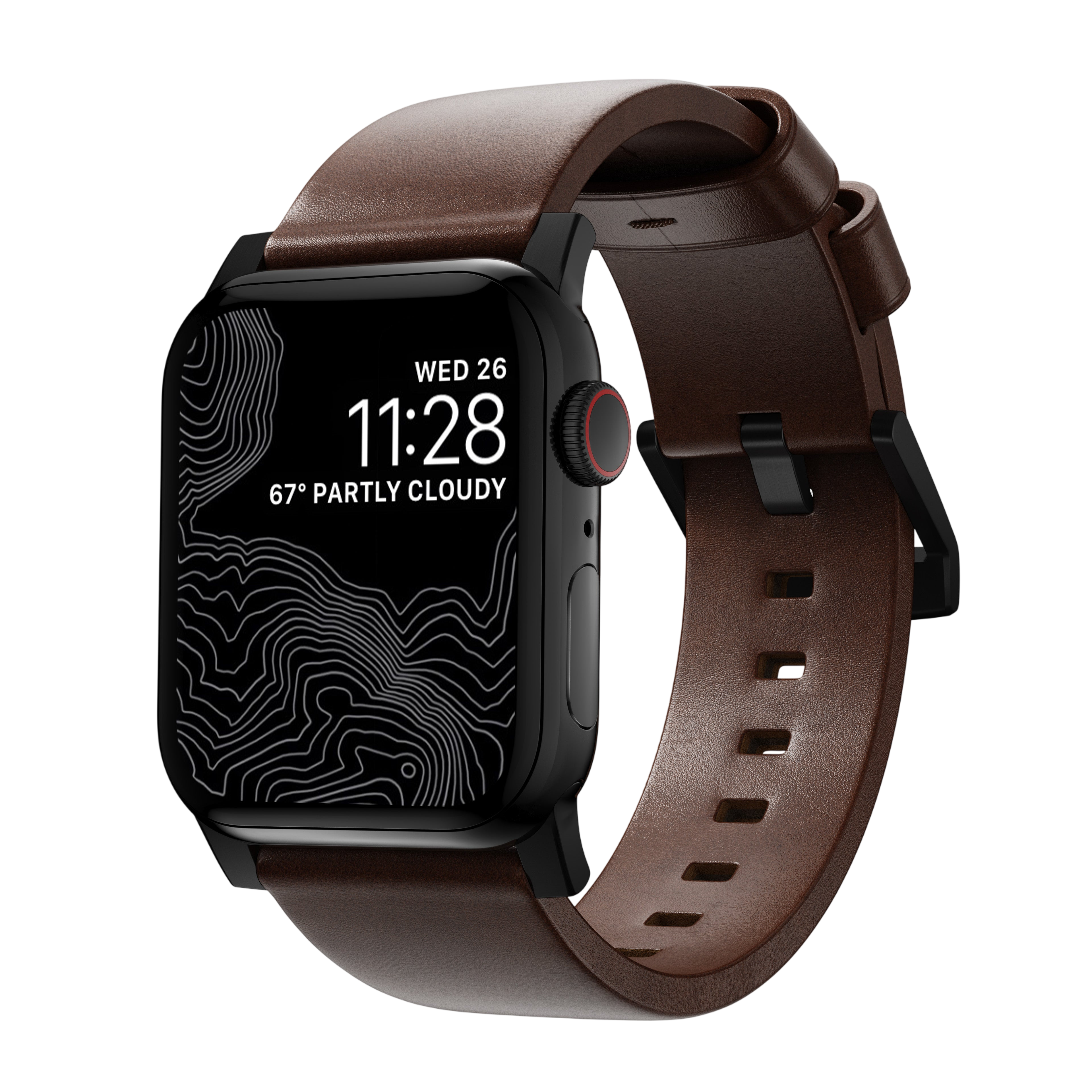 Nomad Modern Leather Band for Apple Watch Ultra 3 / 2 / 1 - 49mm - Rustic Brown