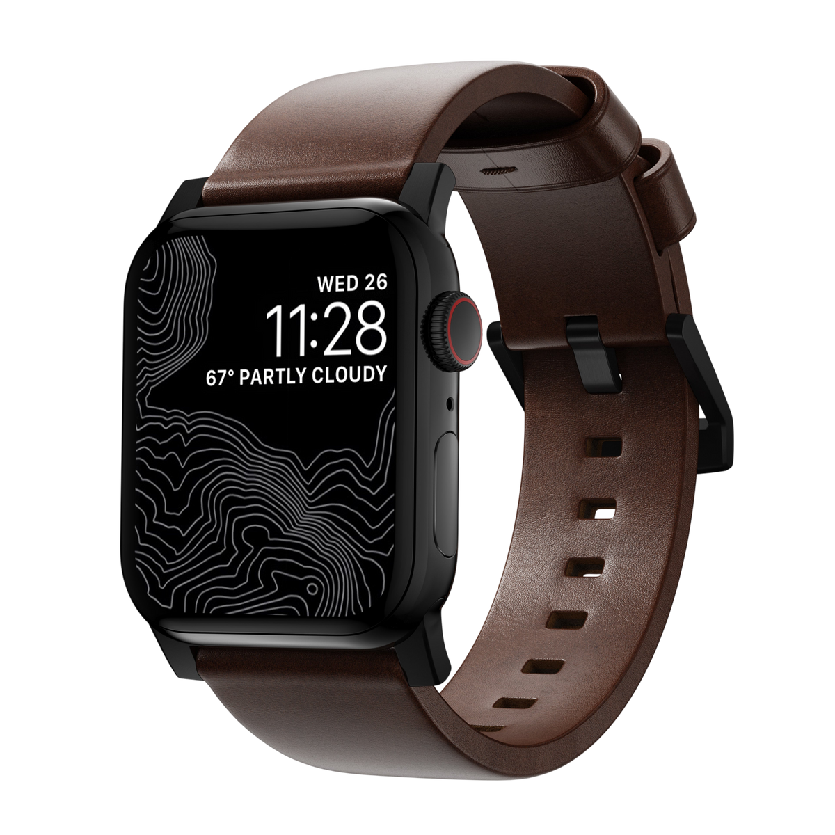 Nomad Modern Leather Band for Apple Watch Ultra 3 / 2 / 1 - 49mm - Rustic Brown