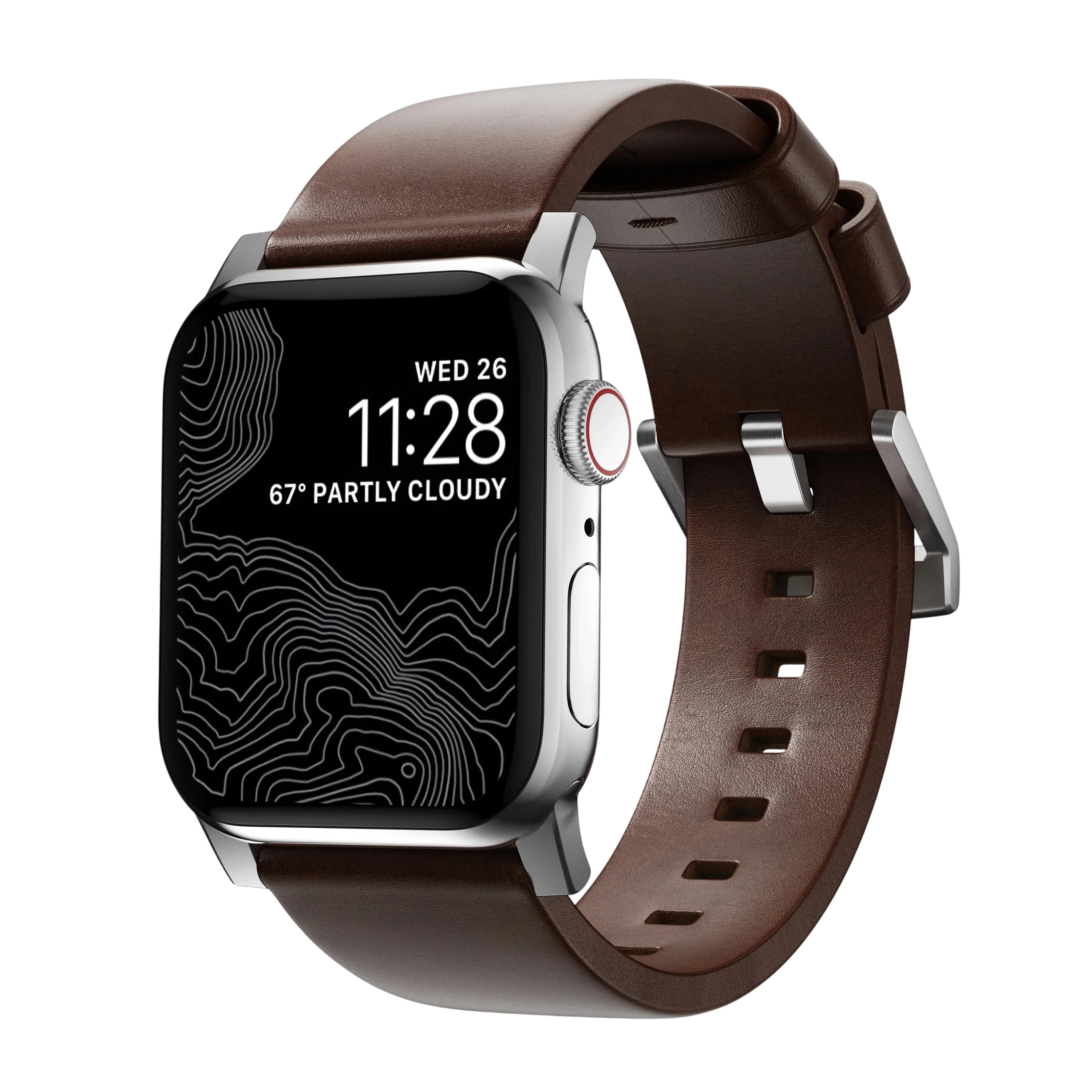 Nomad Modern Leather Band for Apple Watch Ultra 3 / 2 / 1 - 49mm - Rustic Brown