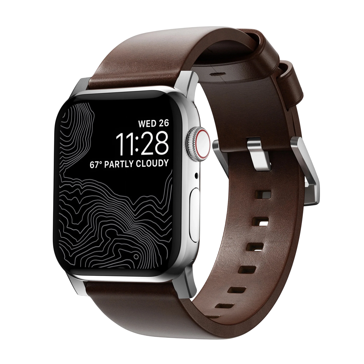 Nomad Modern Leather Band for Apple Watch Ultra 3 / 2 / 1 - 49mm - Rustic Brown