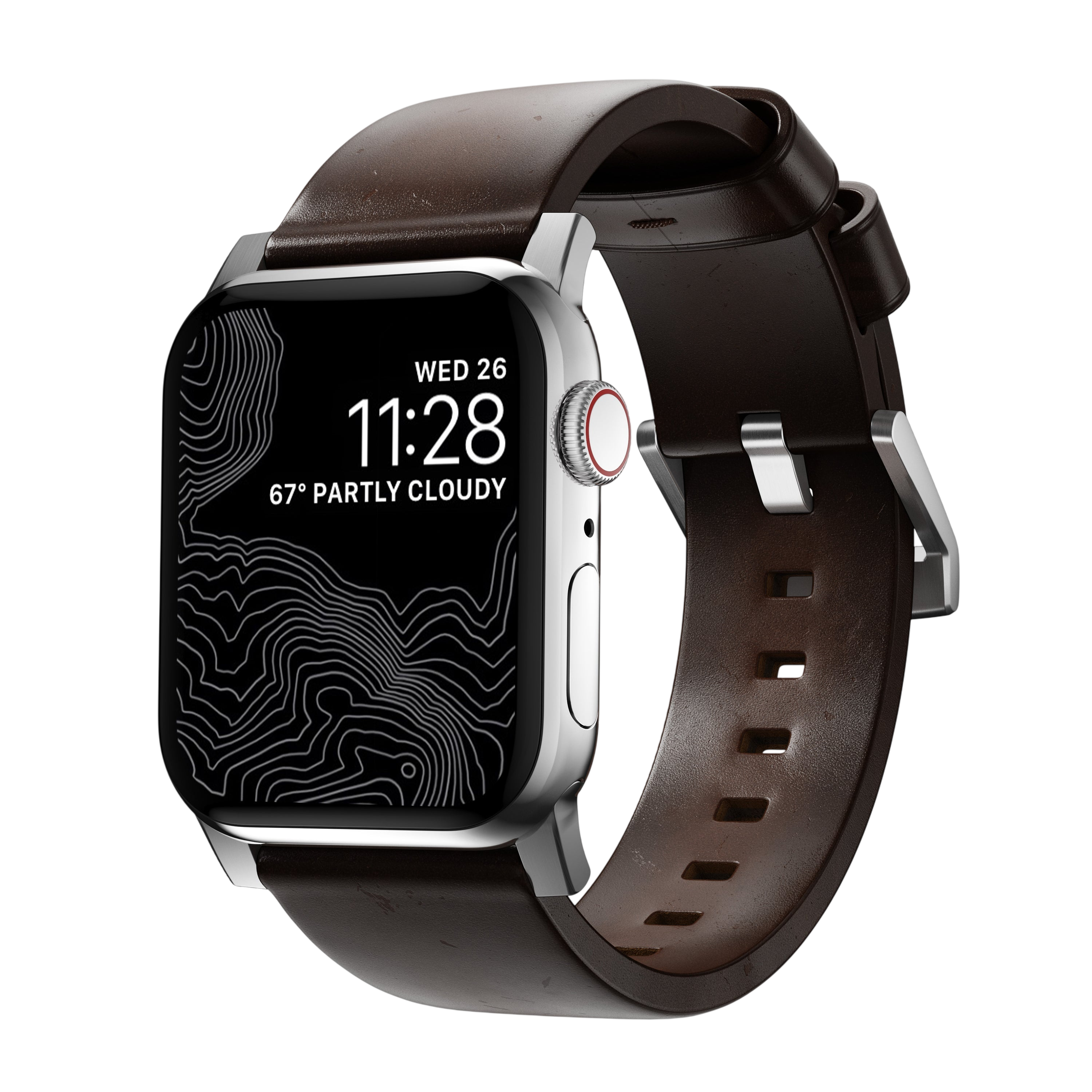 Nomad Modern Band for Apple Watch 49mm / 46mm / 45mm (Brown / Horween Leather)