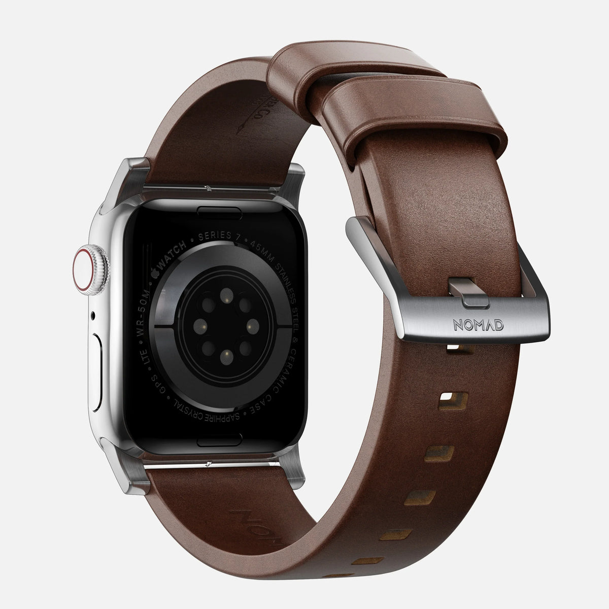 Nomad Modern Leather Band for Apple Watch Ultra 3 / 2 / 1 - 49mm - Rustic Brown