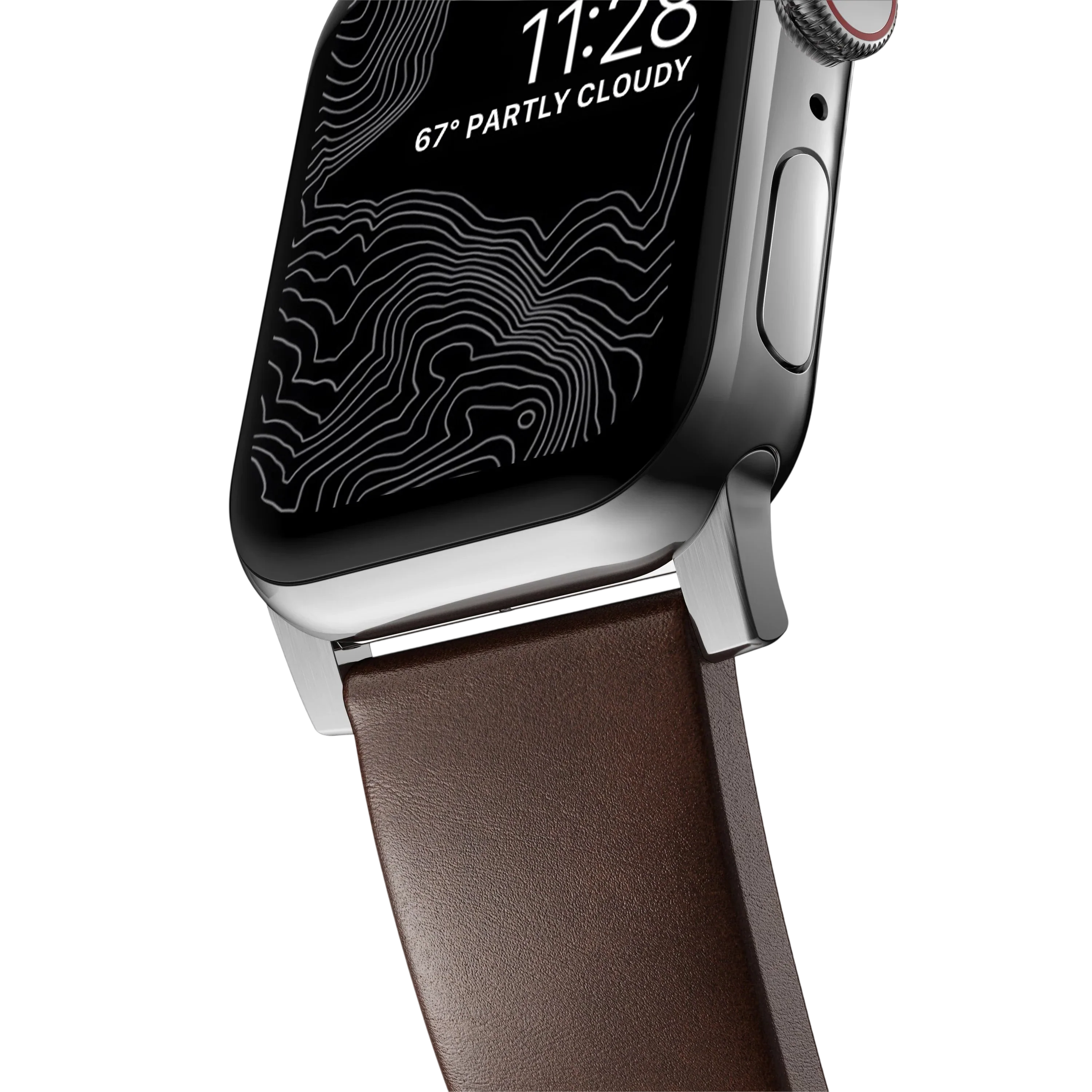 Nomad Modern Leather Band for Apple Watch Ultra 3 / 2 / 1 - 49mm - Rustic Brown