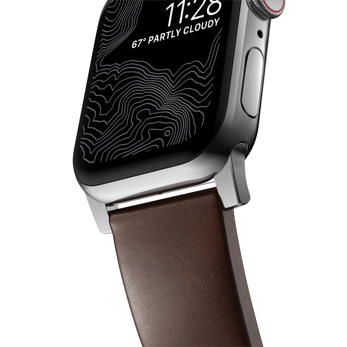 Nomad Modern Leather Band for Apple Watch Ultra 3 / 2 / 1 - 49mm - Rustic Brown