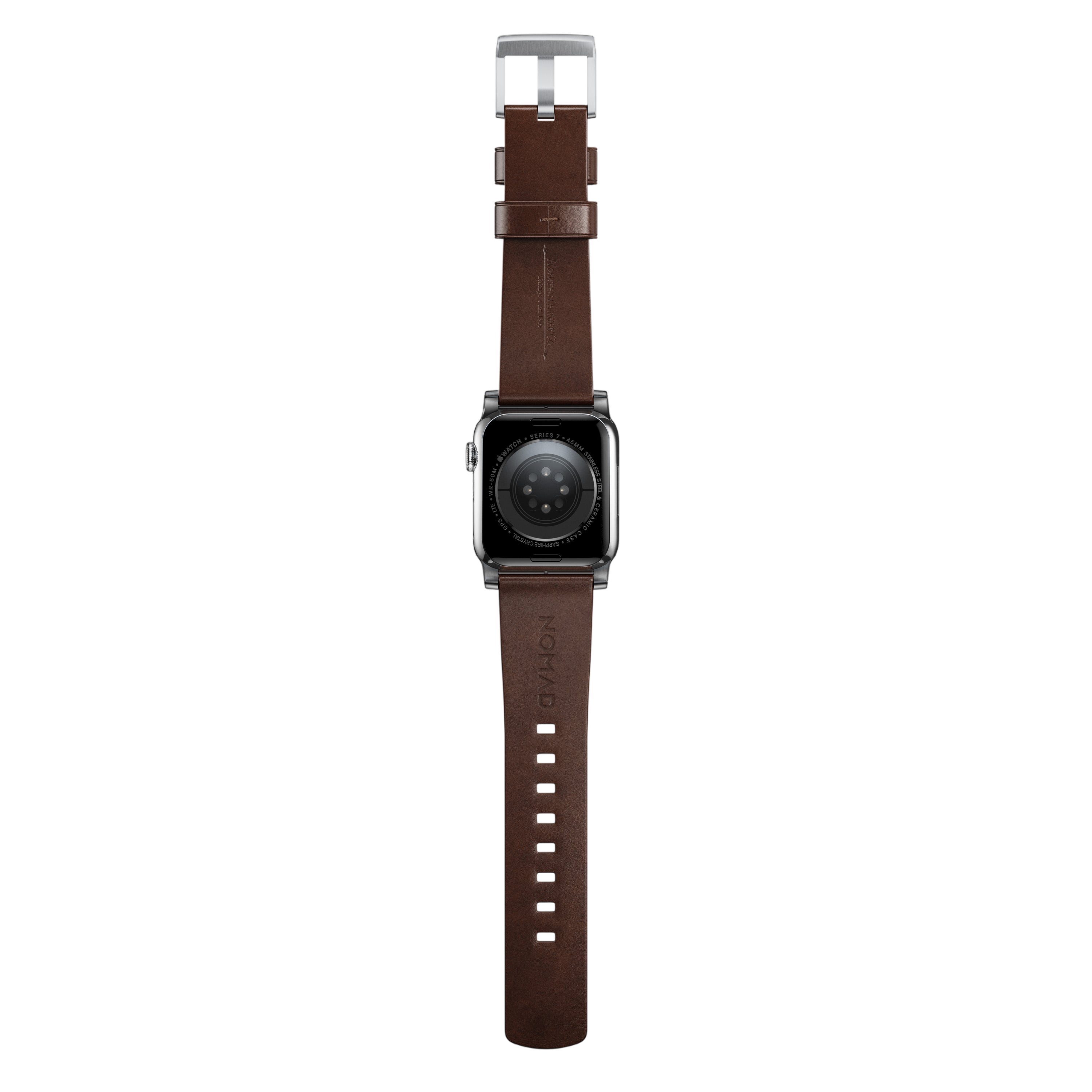 سوار Nomad Modern لجهاز Apple Watch 49mm / 46mm / 45mm (بني / جلد Horween)