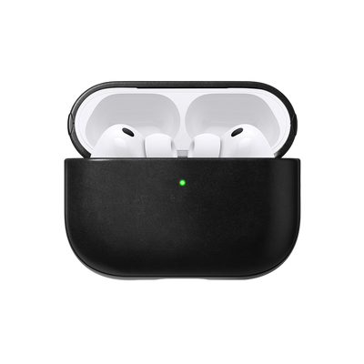 Nomad Modern Leather Case for AirPods Pro 3 - Black #color_black
