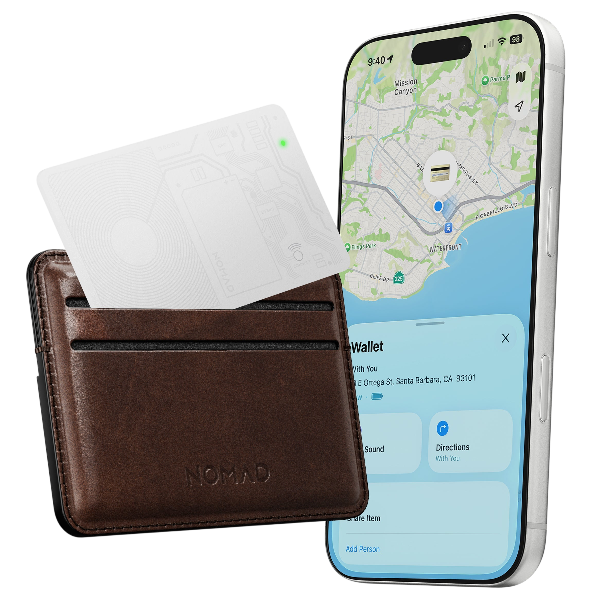 Nomad Tracking Card Air (V2) - Find My - White