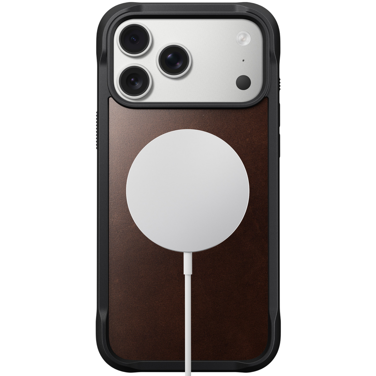 Nomad Rugged Leather Case for iPhone 17 Pro (Horween) - Rustic Brown