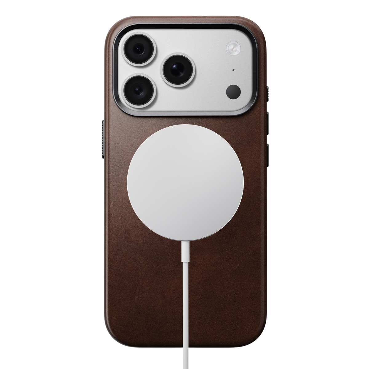 Nomad Traditional Leather Case for iPhone 18 Pro - Rustic Brown (Horween), view 2