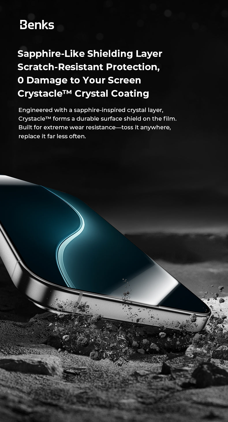 Benks GlassWarrior Sapphire Screen Protector for iPhone 17 Series (17 / Pro / Pro Max / Air)