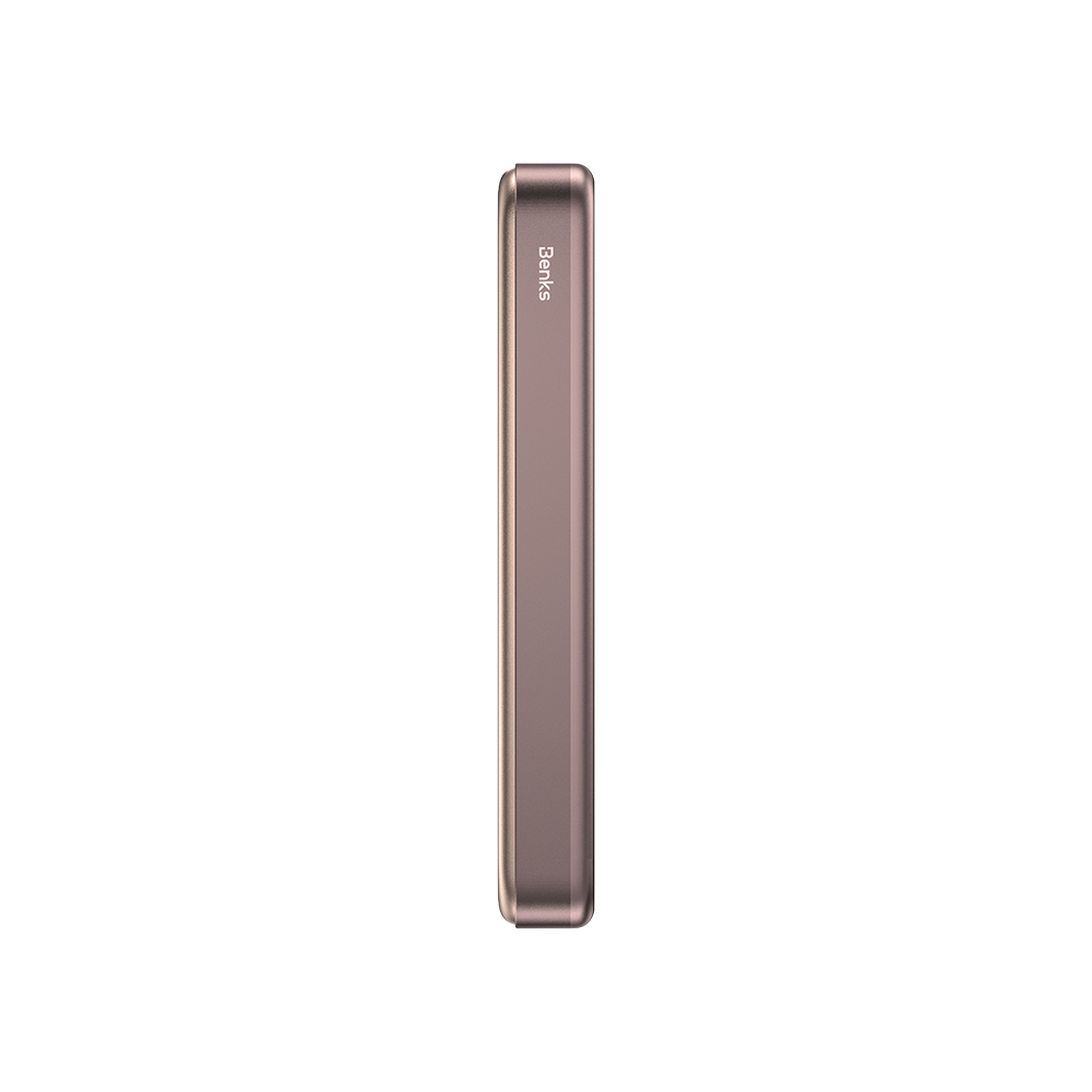 Benks ArmorGo Qi2 MagSafe and USB-C Slim Power Bank 10000mAh - DawnLight Gold #pattern_dawnlight-gold
