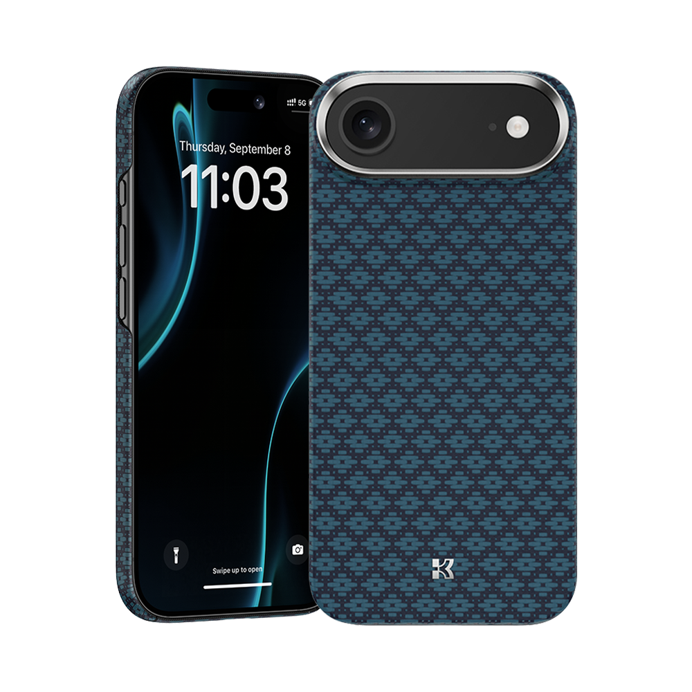 Benks ArmorGrid ArmorAir Case built with Kevlar® for iPhone Air - Azure Blue #pattern_azure-blue