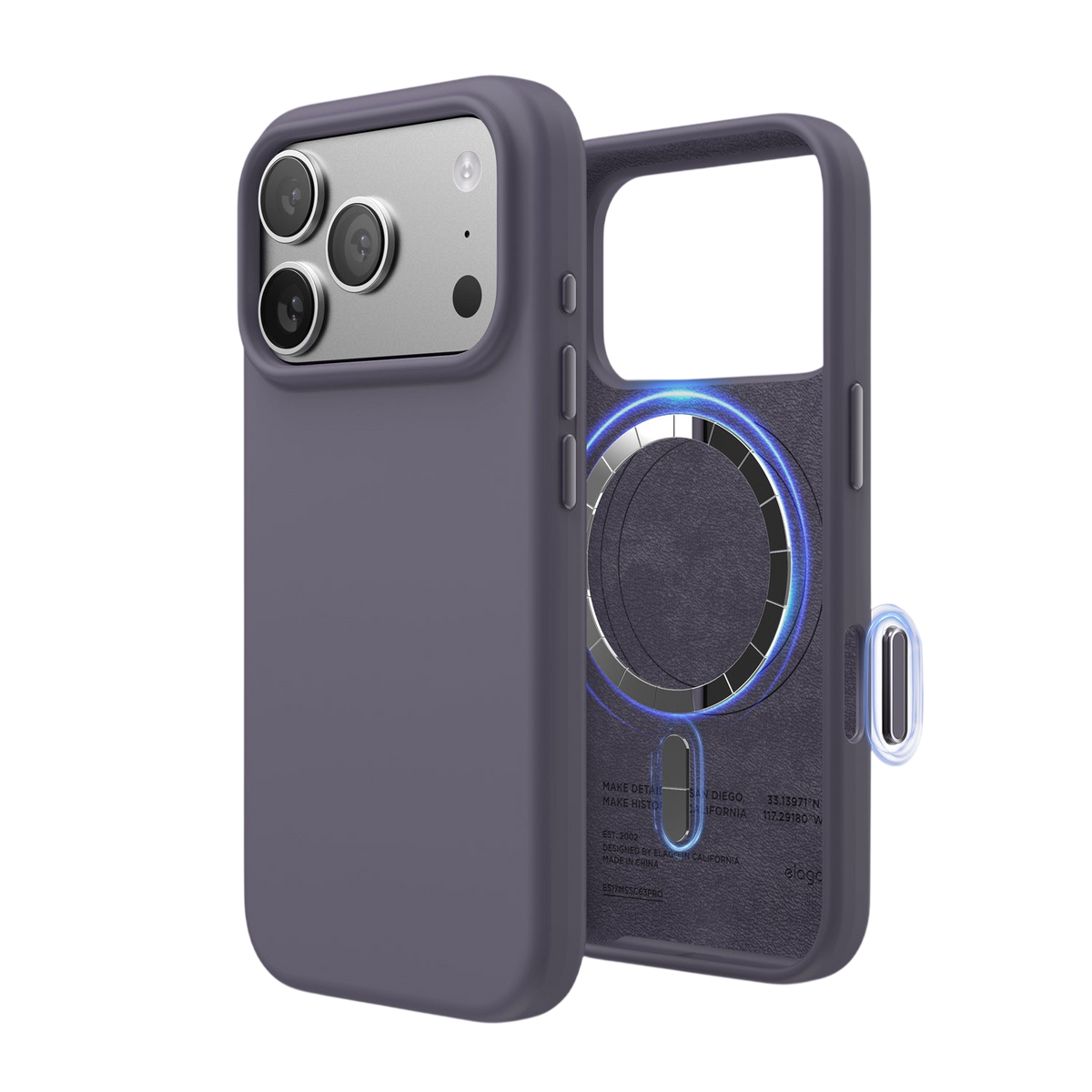 Elago Mag Silicone Case for iPhone 17 Pro / iPhone 18 Pro - Deep Lavender #color_deep-lavender