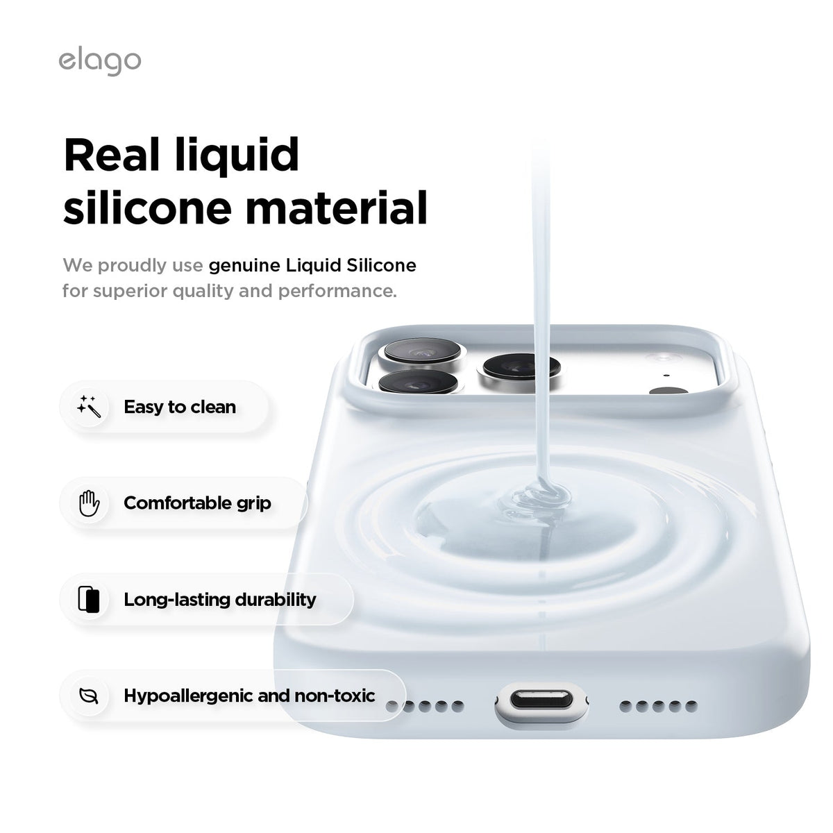 Elago Mag Silicone Case for iPhone 17 Pro / iPhone 18 Pro - Light Blue #color_light-blue