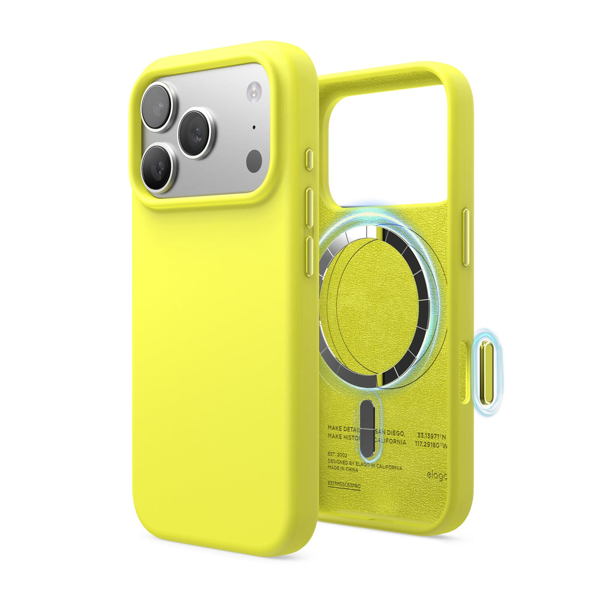 Elago Mag Silicone Case for iPhone 17 Pro / iPhone 18 Pro - Neon Yellow #color_neon-yellow