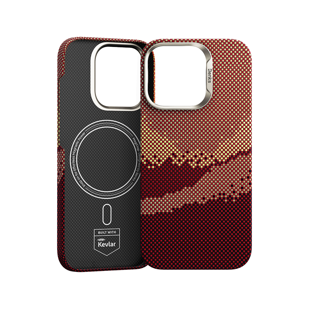 حافظة Benks GoldenTide ArmorAir مصنوعة من كيفلار® لجهاز iPhone 16 Pro Max
