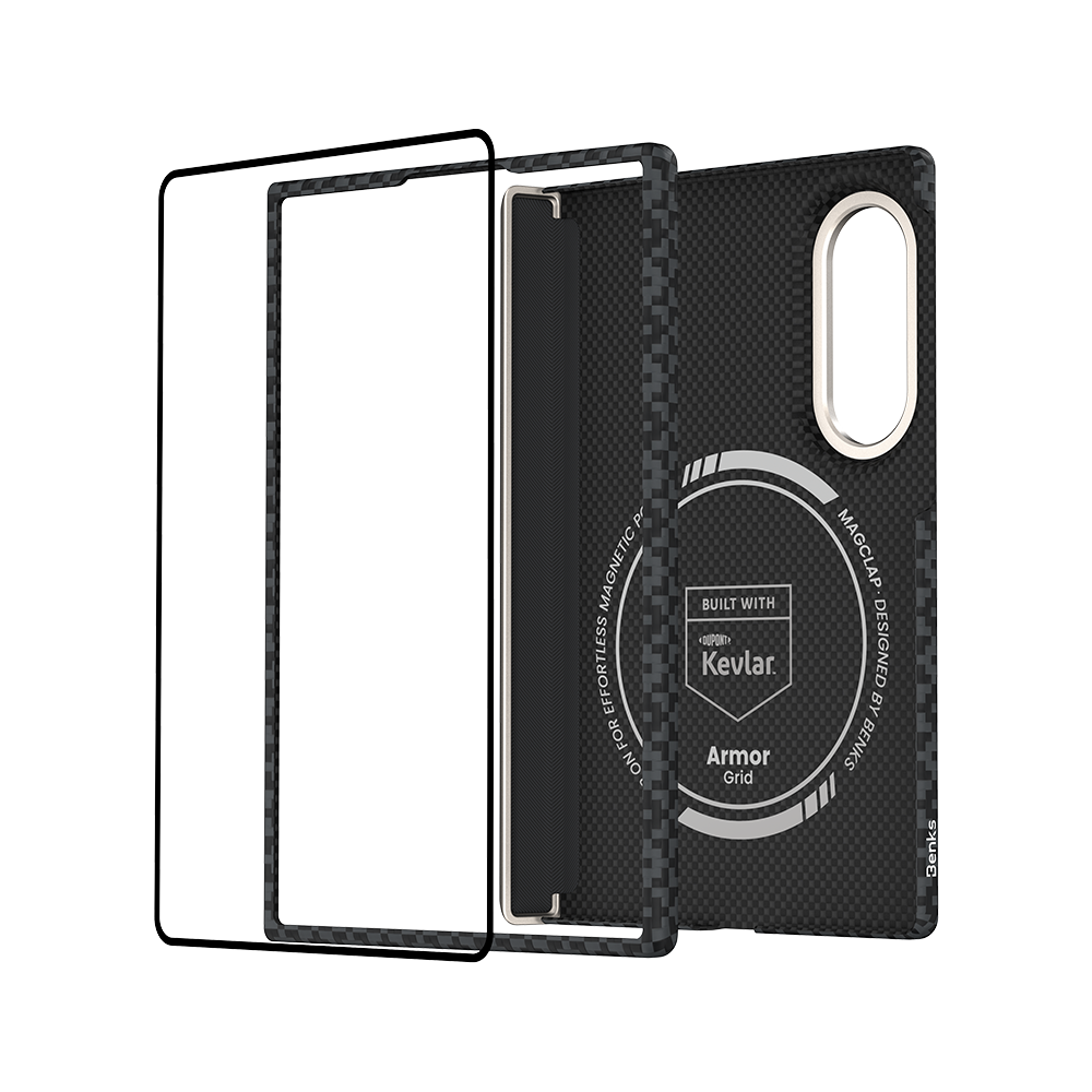 Benks ArmorGrid Air Grand Combo built with Kevlar® for Samsung Galaxy Z Fold 8 / Z Fold 8 Ultra - Black #color_black