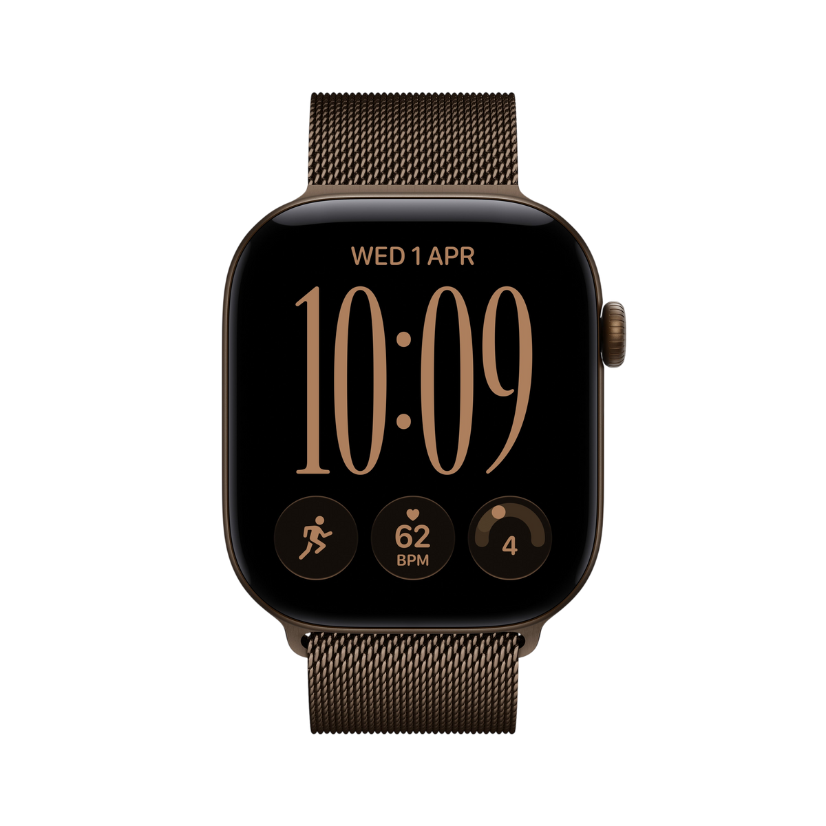 Apple Watch Series 12 - Dark Bronze Aluminum Milanese Loop 42mm