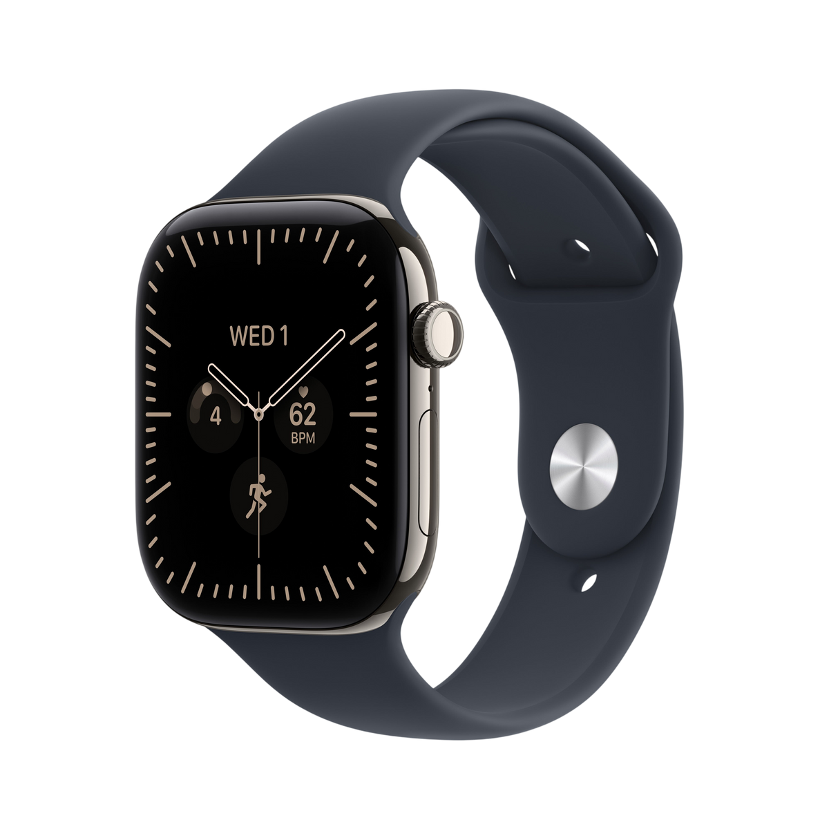Apple Watch Series 12 - Natural Titanium 46mm #color_natural-navy-blue-sport-band