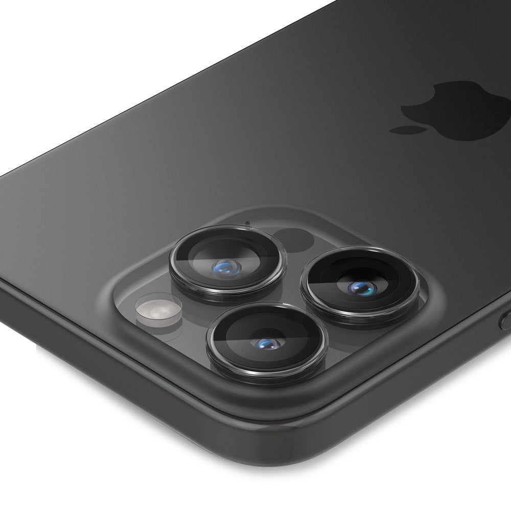 Spigen iPhone 16 Pro Max / 16 Pro Camera Lens Protector EZ Fit GLAS.tR Optik Pro - Clear - 2 Pack