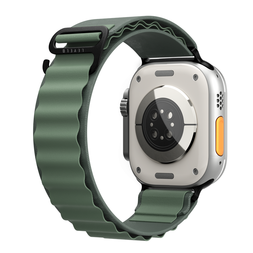 حزام Levelo Ace Loop من النايلون لساعة Apple Watch مقاس 49 ملم / 46 ملم / 45 ملم