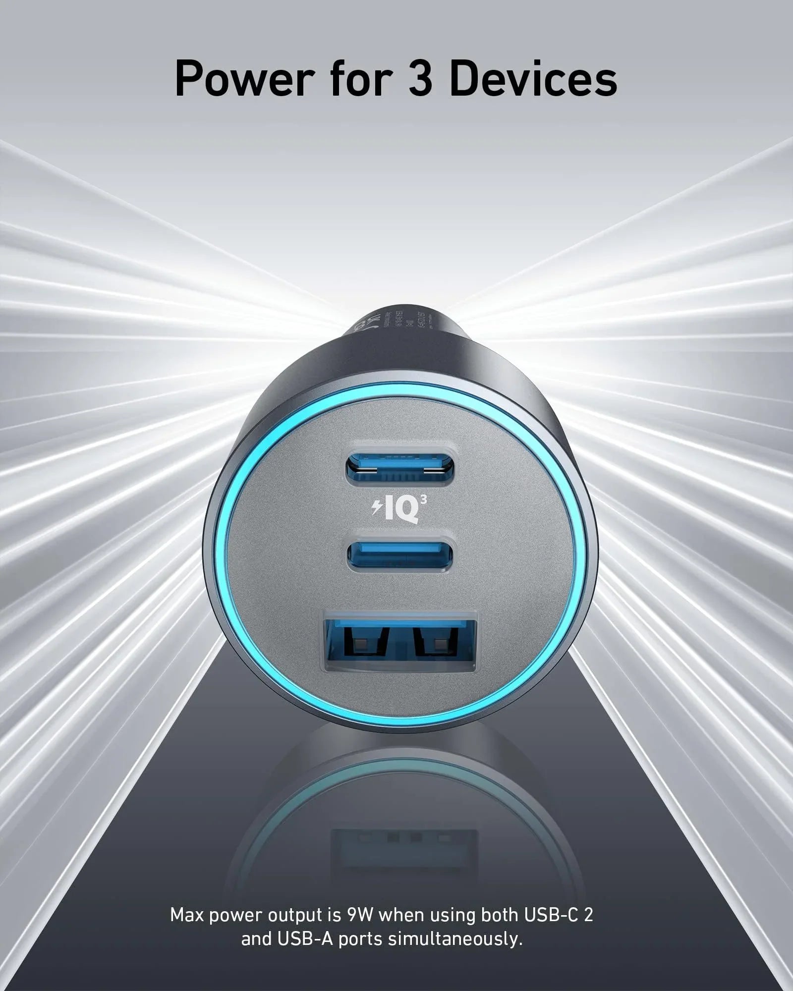 Anker 67W Powerful Triple-Port Car Charger