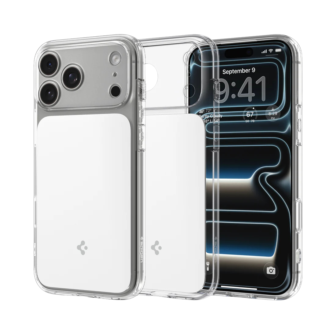 Spigen Ultra Hybrid T (MagFit) Case for iPhone 17 Pro & Pro Max - Glossy White #color_glossy-white
