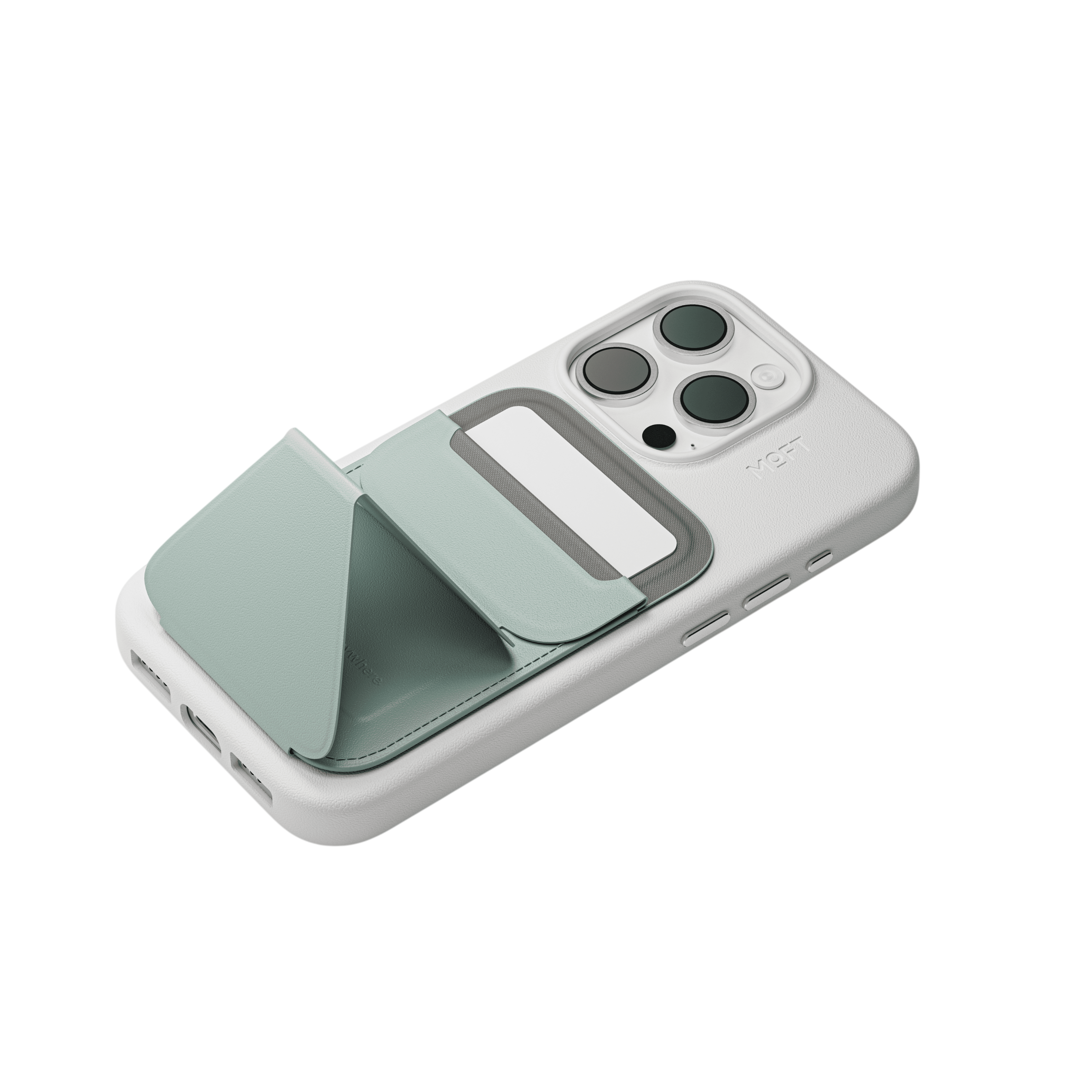 Moft Snap-on Phone Stand & Wallet MOVAS™ - MagSafe Compatible - Oz Green