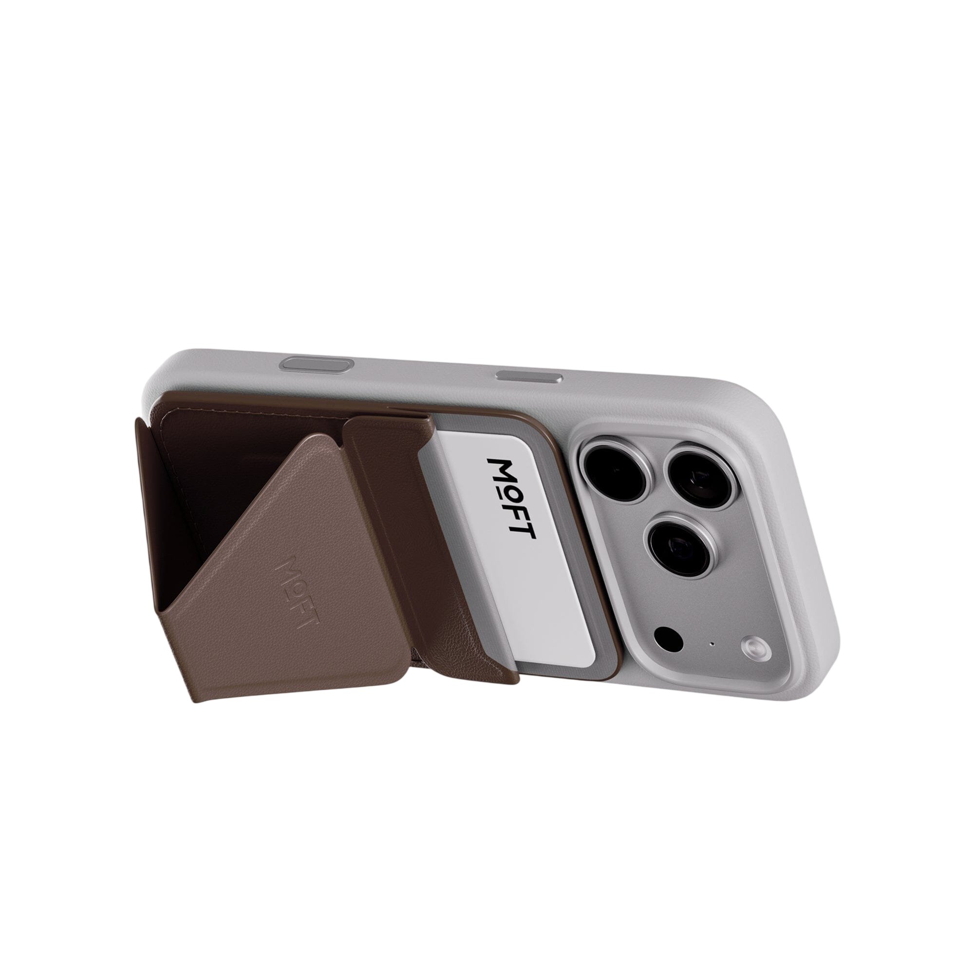 Moft Snap-on Phone Stand & Wallet MOVAS™ - MagSafe Compatible - Brownie