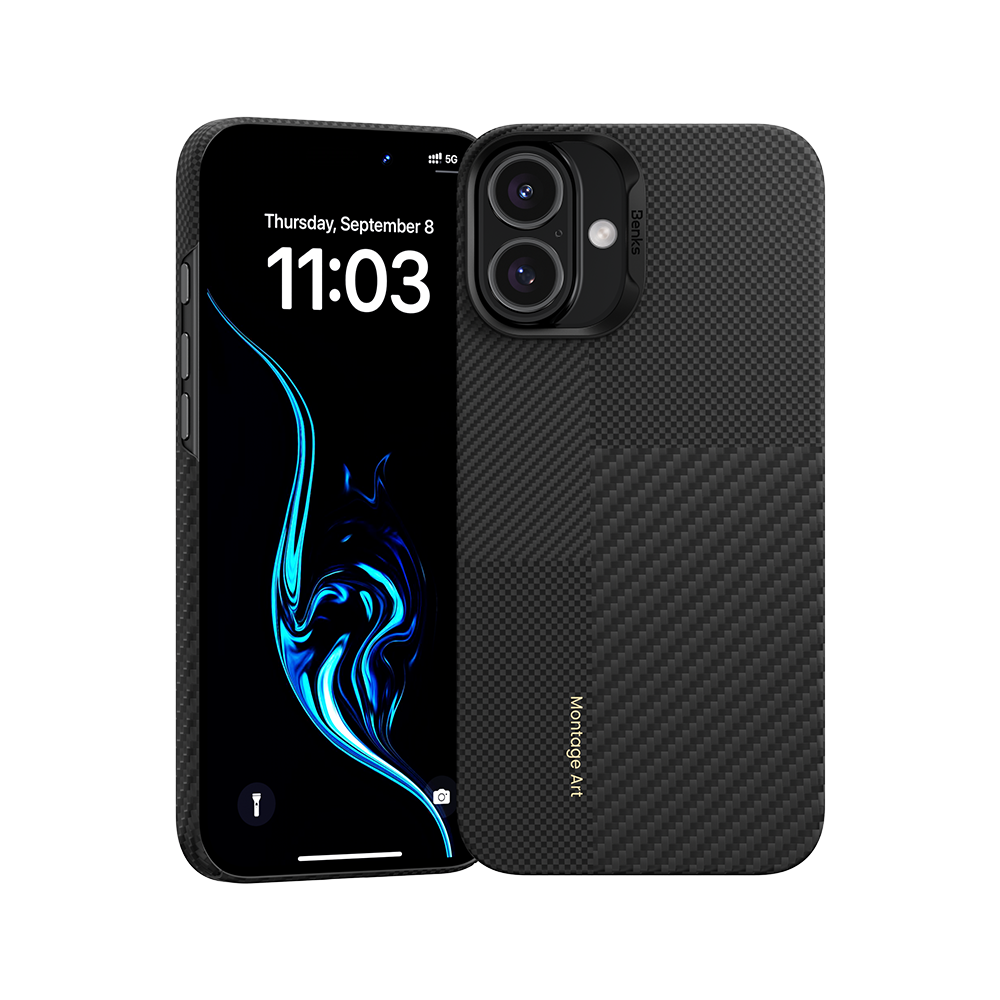 Benks Montage ArmorAir Case built with Kevlar® for iPhone 16 Plus