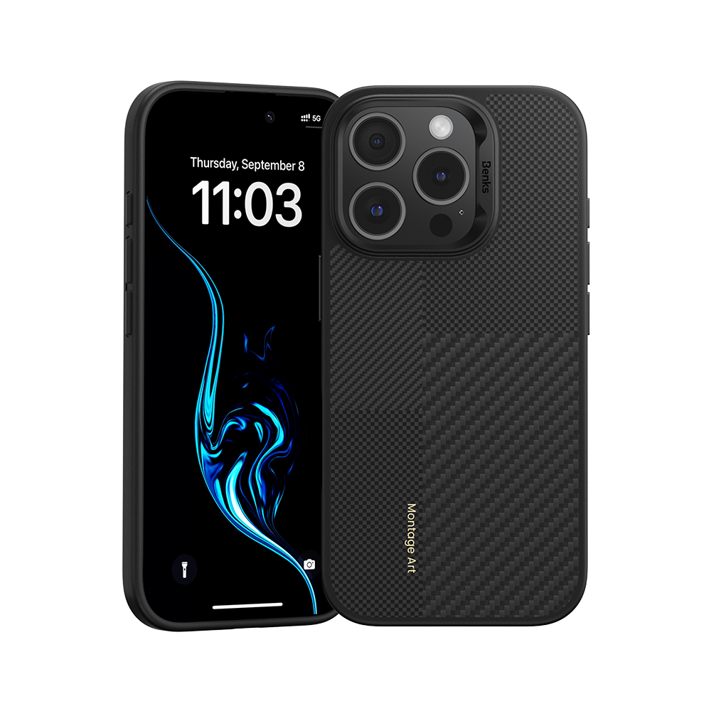 Benks Montage ArmorPro Case built with Kevlar® for iPhone 16 Pro with Button
