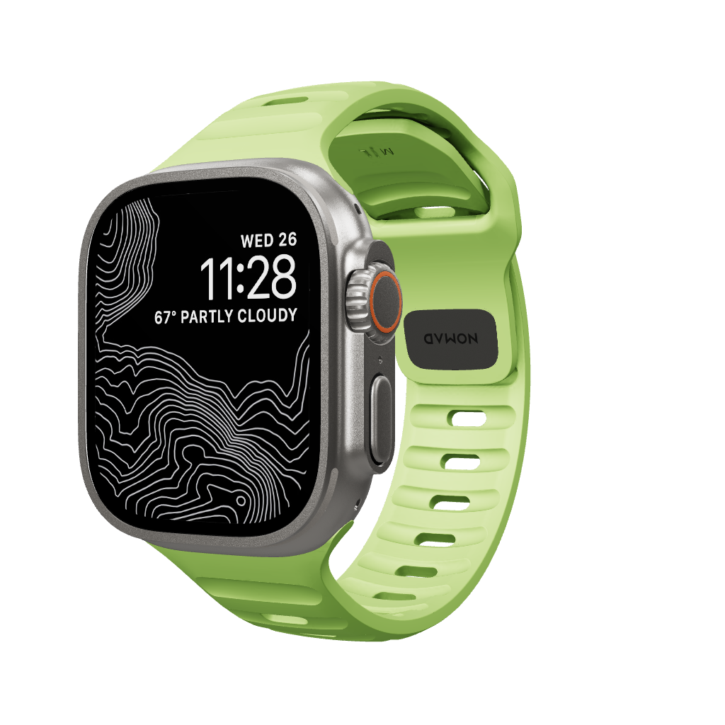 Nomad Waterproof Sport Band for Apple Watch 49mm / 46mm / 45mm - Glow 2.0