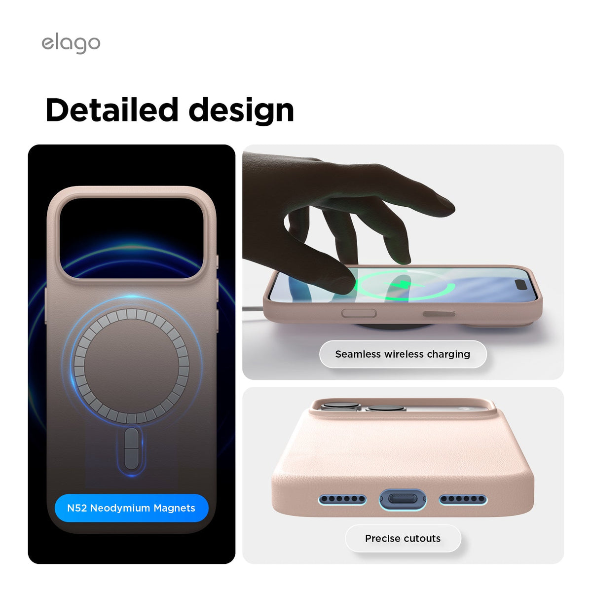 Elago MagLeather Case for iPhone 17 Pro Max / iPhone 18 Pro Max - Lovely Pink #color_lovely-pink