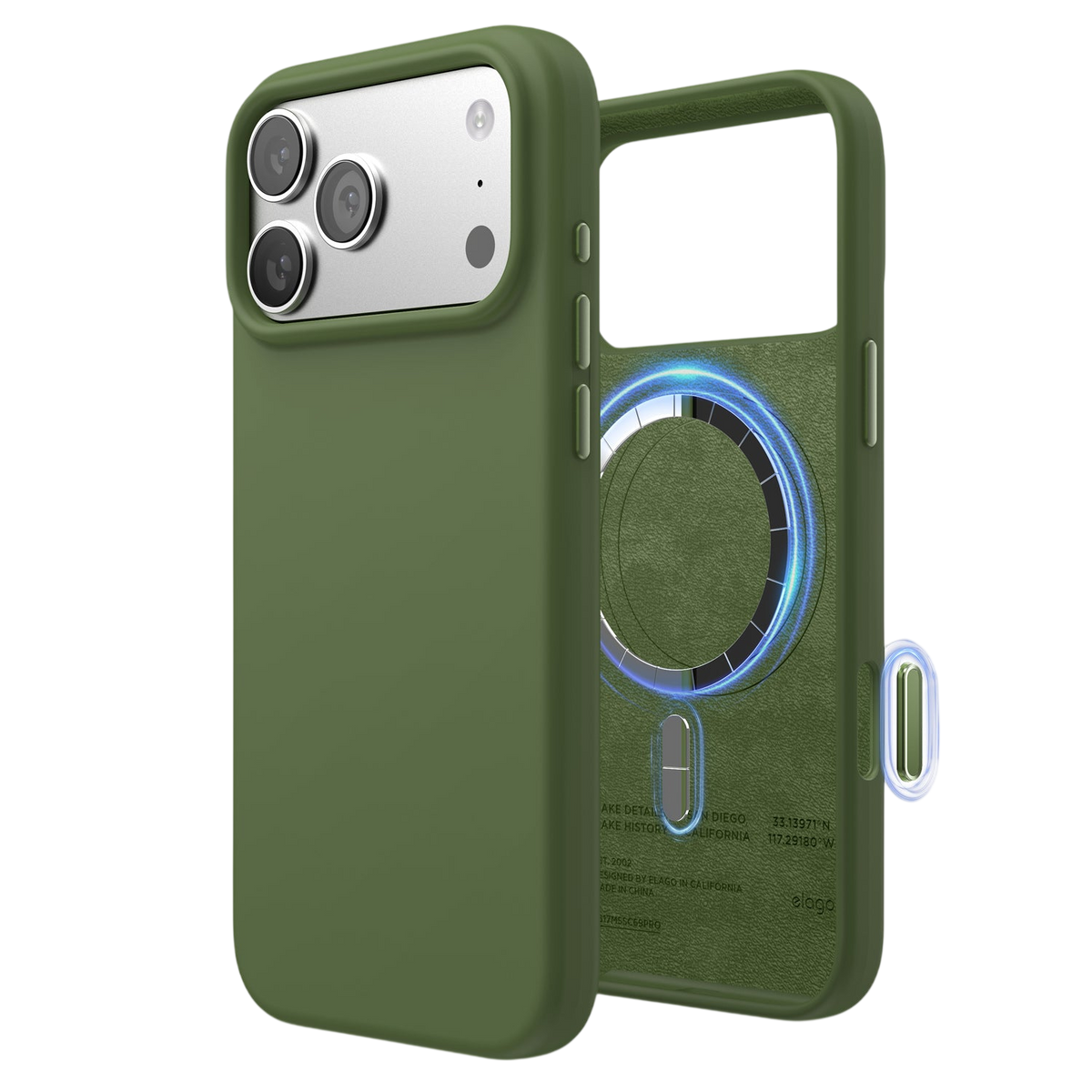 Elago Mag Silicone Case for iPhone 17 Pro Max / iPhone 18 Pro Max - Cedar Green #color_cedar-green