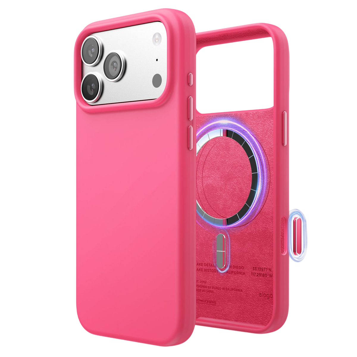 Elago Mag Silicone Case for iPhone 17 Pro Max / iPhone 18 Pro Max - Ice Red #color_ice-red