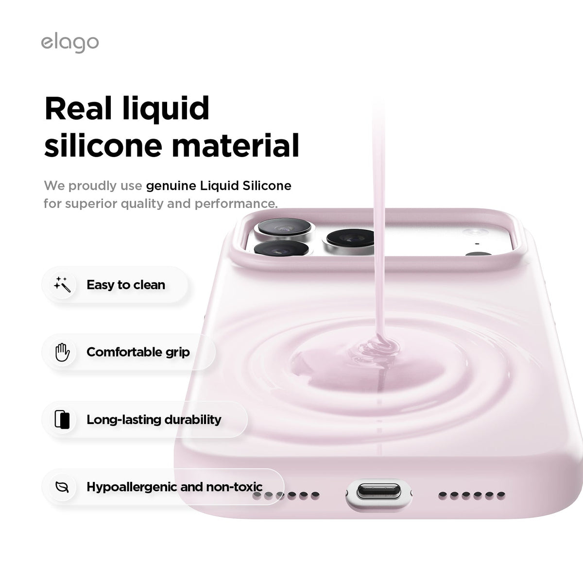 Elago Mag Silicone Case for iPhone 17 Pro Max / iPhone 18 Pro Max - Light Lilac #color_light-lilac
