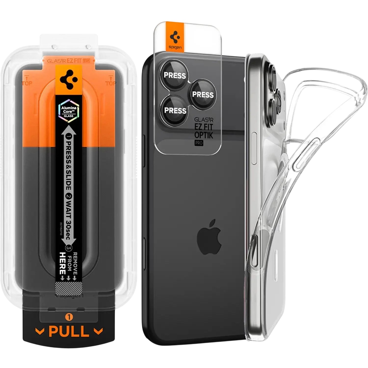 Spigen MagSafe Clear Case With Screen Protector And Lens Protector Transparent Bundle for iPhone 17 Pro Max