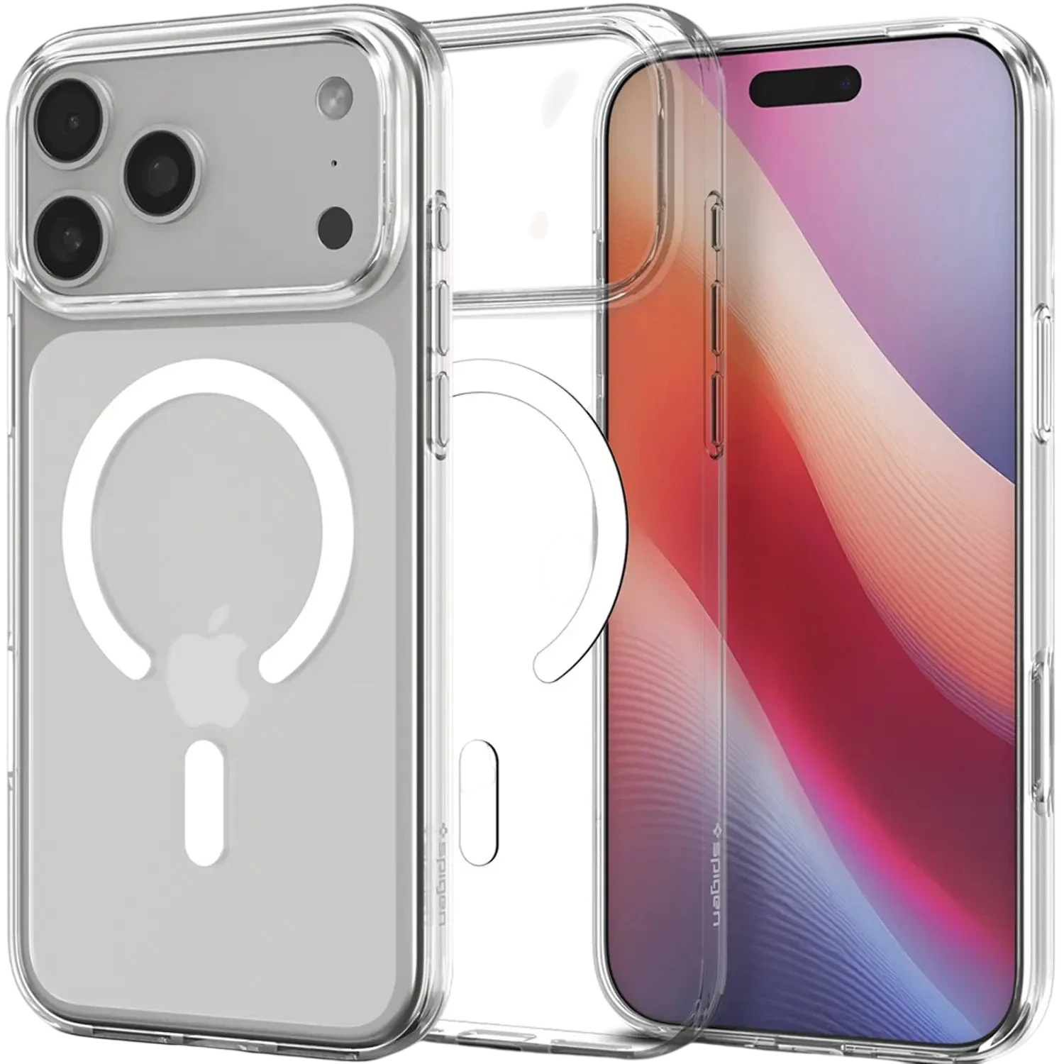 Spigen MagSafe Clear Case With Screen Protector And Lens Protector Transparent Bundle for iPhone 17 Pro Max