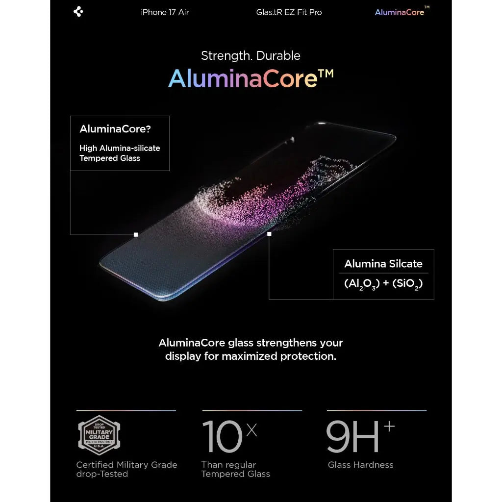 Spigen Privacy Screen Protector Glas.tR EZ Fit Pro HD for iPhone Air (1-pack)