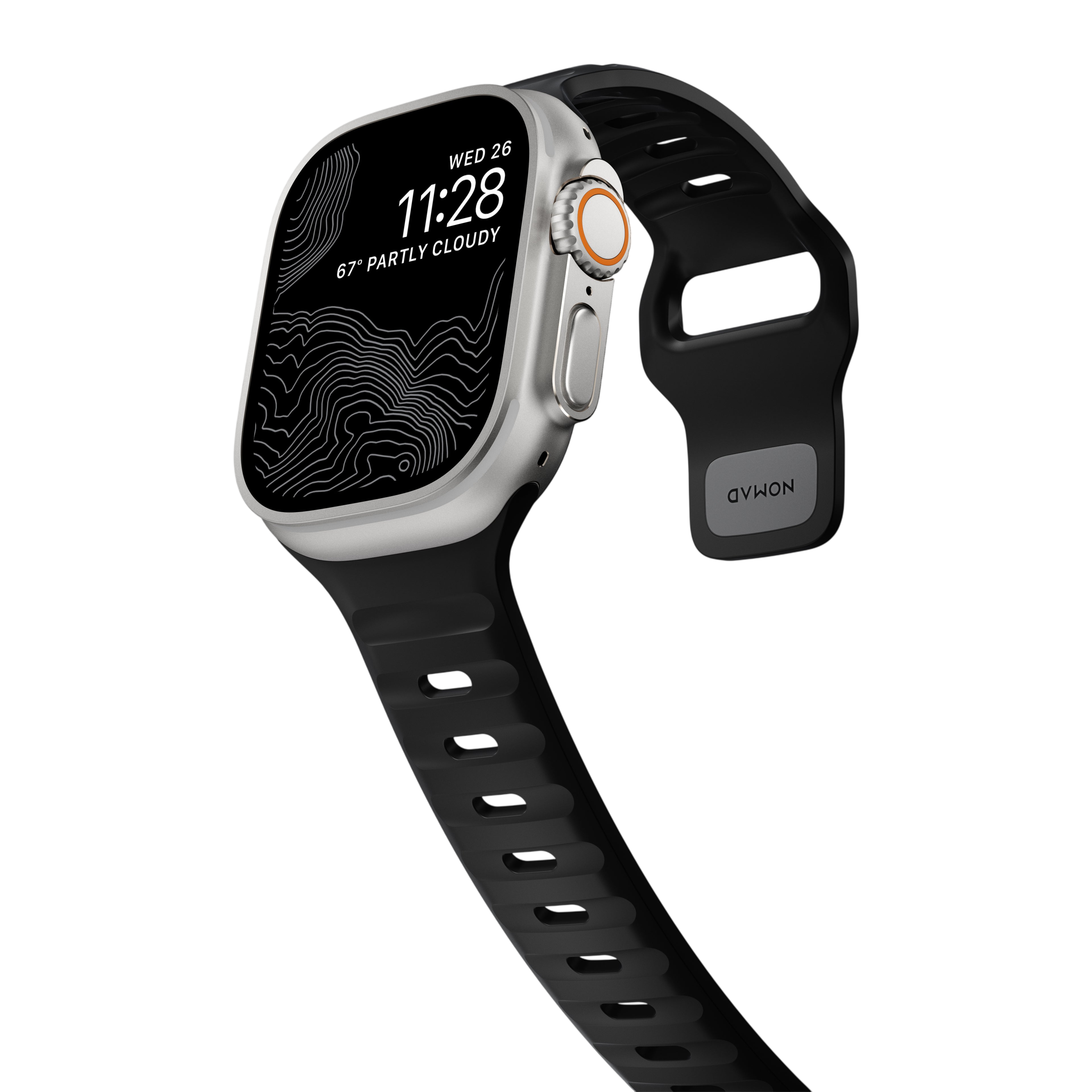 Nomad Waterproof Sport Band for Apple Watch 49mm / 46mm / 45mm - Black
