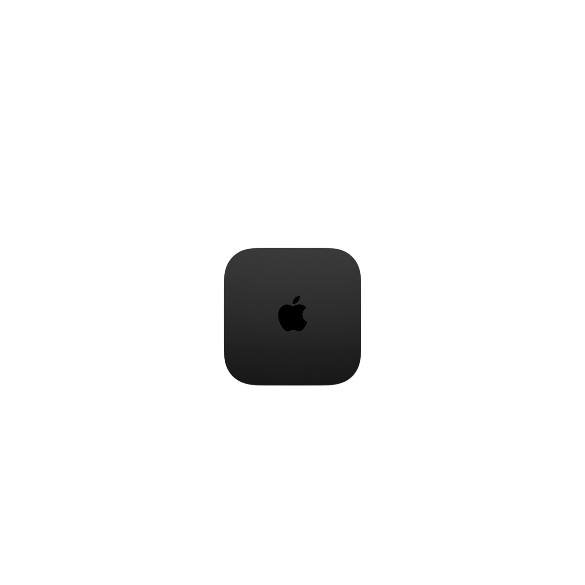 Apple TV 4K (3rd generation) - black device with engraved Apple logo