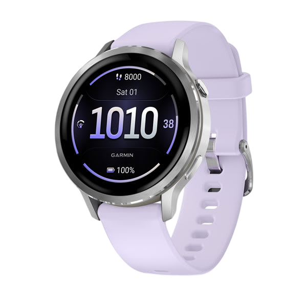 Garmin Venu 4 AMOLED GPS Smartwatch - Silver Periwinkle