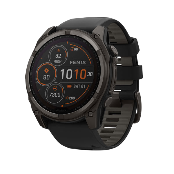 Garmin Fenix 8 Solar Sapphire Multisport GPS Smartwatch - Carbon Gray DLC Titanium