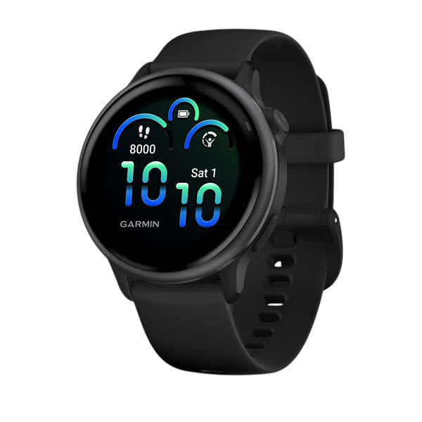 Garmin Vivoactive 6 Health & Fitness GPS Smartwatch - Slate with Black Silicone Band - Slate Black Silicone #color_slate-black-silicone