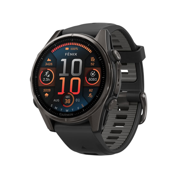 Garmin Fenix 8 AMOLED Sapphire Multisport GPS Smartwatch - Carbon Gray DLC Titanium