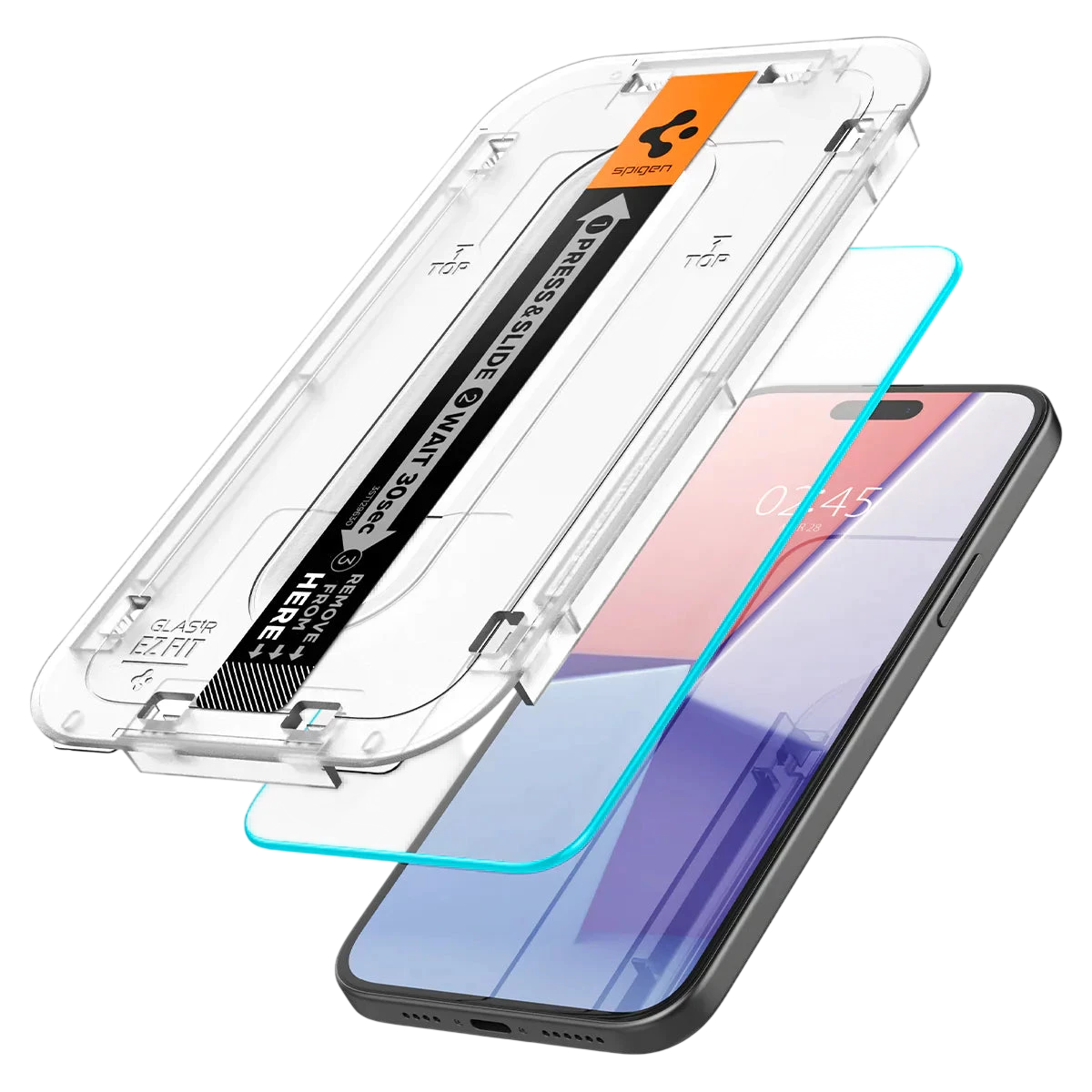 Spigen iPhone 16 Plus / 15 Plus Screen Protector EZ FIT GLAS.tR - 1 Pack