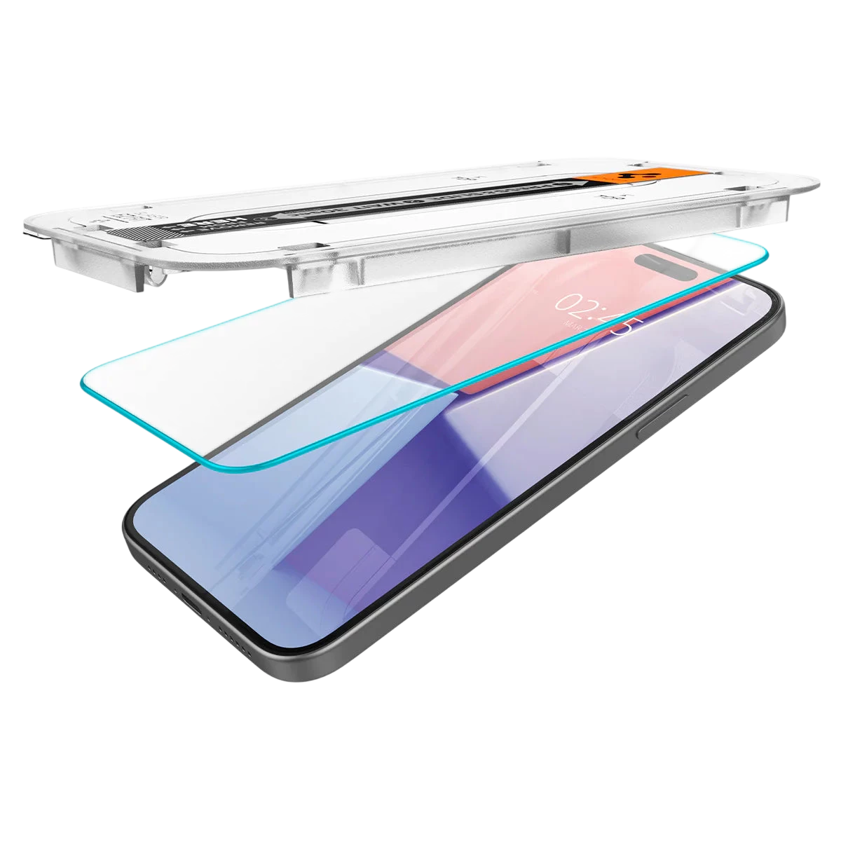 Spigen iPhone 16 Plus / 15 Plus Screen Protector EZ FIT GLAS.tR - 2 Pack