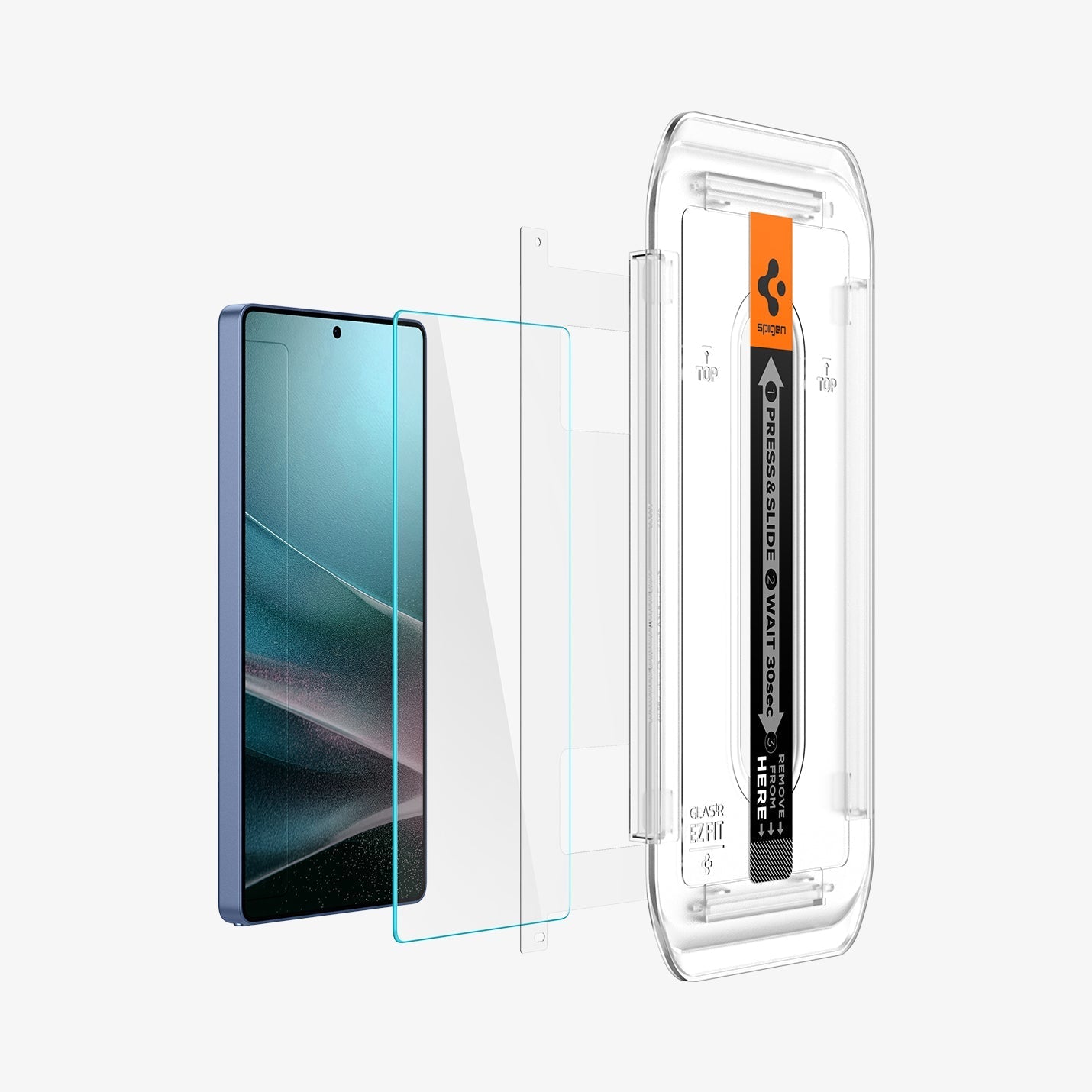 Spigen واقي شاشة GLAS.tR EZ Fit لهاتف Samsung Galaxy S25 Ultra - عبوة من قطعتين