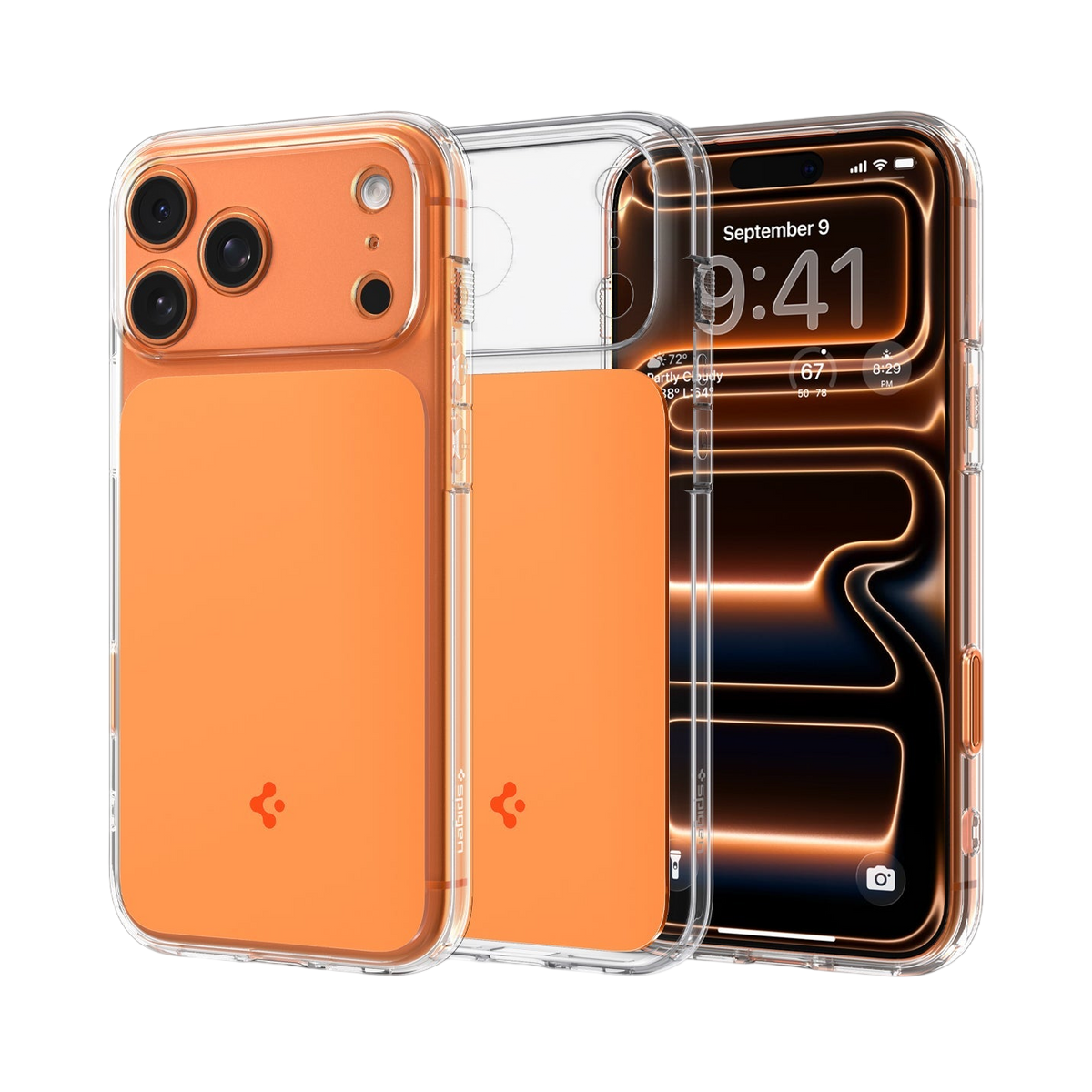 Spigen Ultra Hybrid T (MagFit) Case for iPhone 17 Pro & Pro Max - Glossy Orange