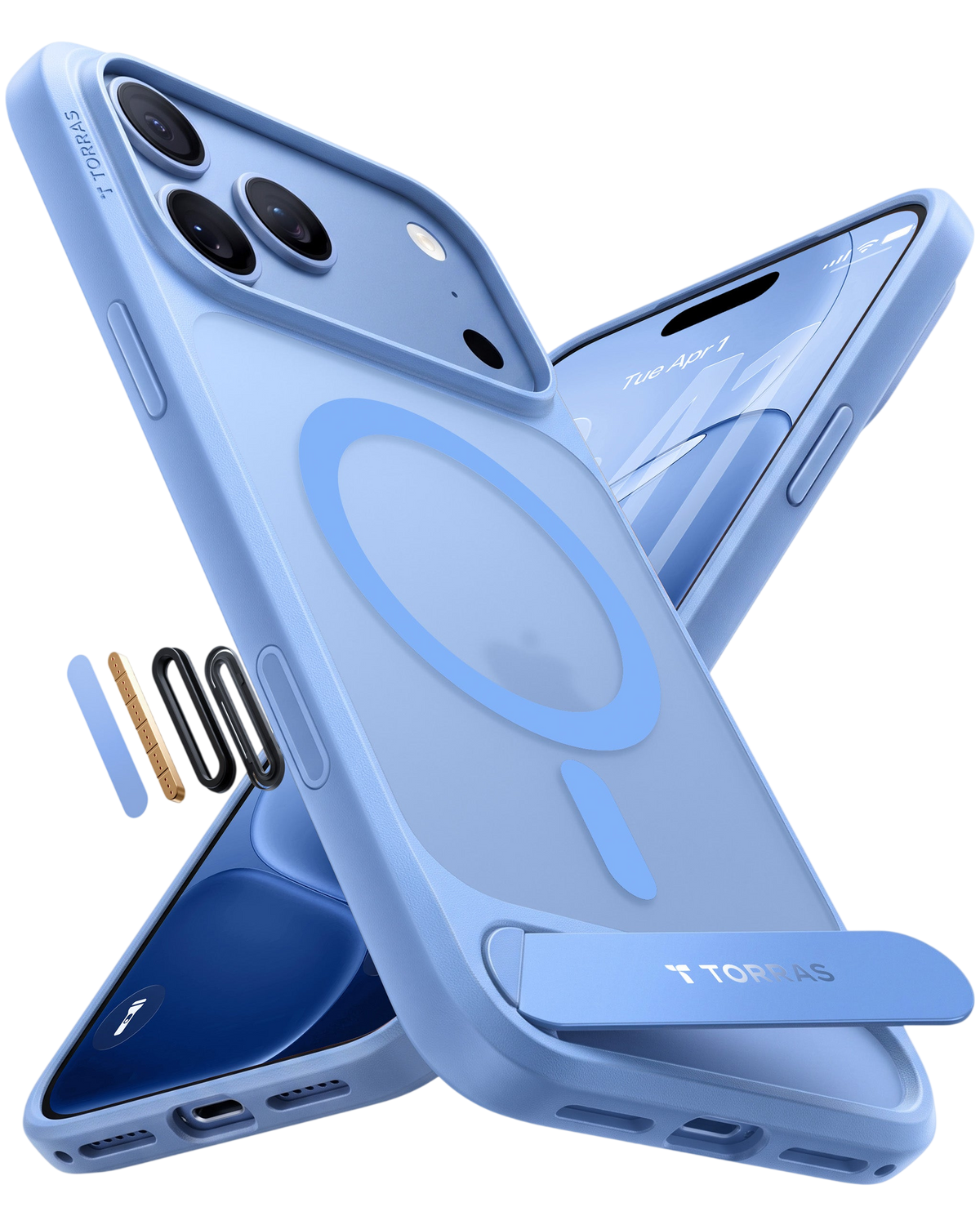 Torras Ostand L1 Case for iPhone 17 Pro / iPhone 18 Pro - Blue #color_blue